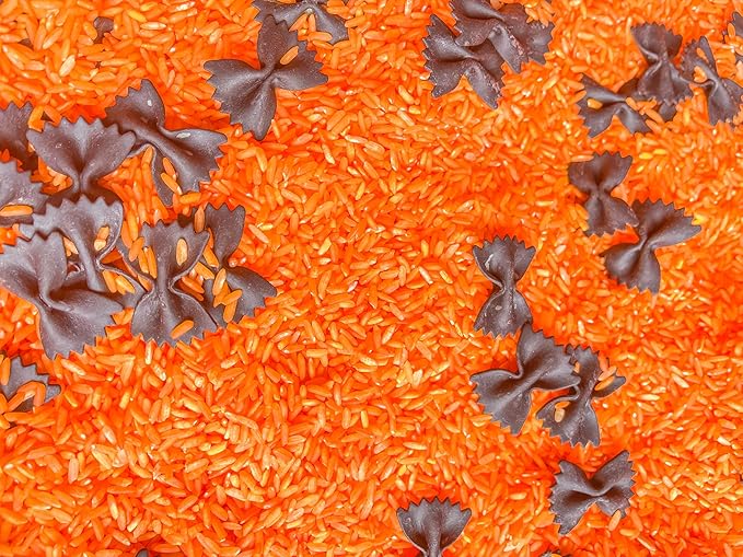 Sensory Bin Filler for Sensory Table - Colored Rice for Sensory Play (Halloween)