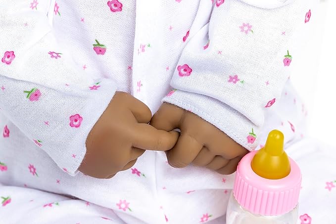 JC Toys - La Baby - Hispanic 20-inch Large Soft Body Baby Doll - Washable - Removable Purple Outfit with Hat and Pacifier - For Children 2 Years and up