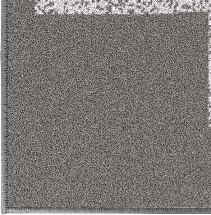 Ottomanson 2'7" x 6' Hopscotch Kids Rug - Play Mat for Playroom, Bedroom, Daycare & Classroom - Fun & Interactive Game Carpet - Durable and Non-Slip - Perfect for Learning & High-Traffic Areas, Gray