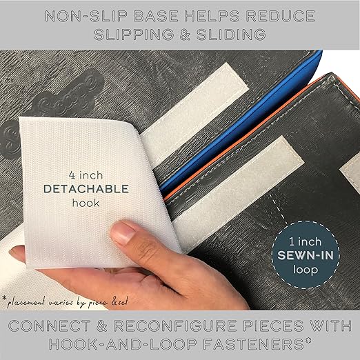 FDP Rustic Western Toddler Playtime Corner Climber, Distressed Faux Hide Leather, Indoor Active Play Structure for Toddlers and Kids, Safe Soft Foam for Crawling and Sliding (4-Piece Set), 11619-DA