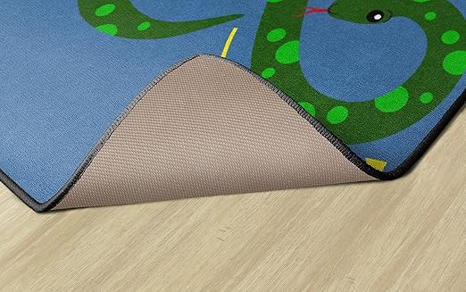Flagship Carpets Figure Eight Snake Childrens Time Out Classroom Entryway or Home Door Mat or Small Area Rug, 30" x 30", Rectangle