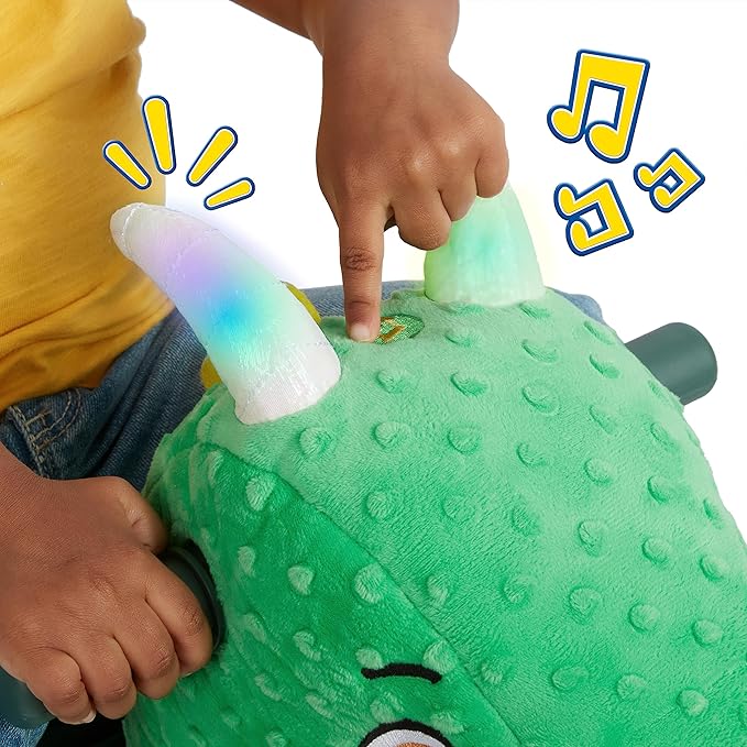 Radio Flyer Jade The Magical Dragon with Interactive Lights and Sounds, Ride On Toy for Toddlers Ages 1-3, Green Dragon Toy for Kids