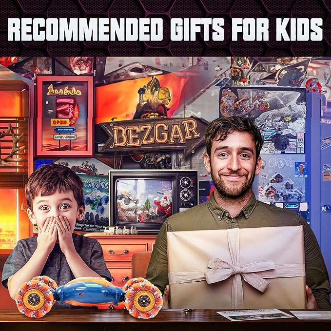 Remote Control Car Toy for Ages 8-13, Gesture Sensing RC Stunt Car with 3 Sensor Modes, Lights & Music, 4WD All Terrain Hand Controlled RC Toys for Kids, Birthday Gifts for Boys & Girls