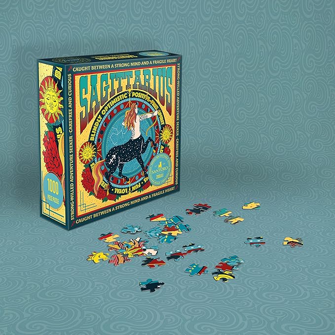 Zodiax - 1000 Piece Jigsaw Puzzle - Sagittarius - Fun Birthday Gift For Kids, Adults | Astrology Gifts for Women and Men | Zodiac Horoscope Puzzle