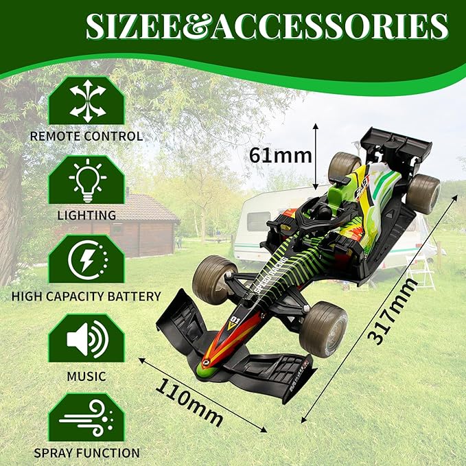 2.4GHz Remote Control Car 1:14 Scale RC Car with Lights Music Suitable for 8-16 Years Old Boys and Girls Rc Toys Kids Birthday Gifts