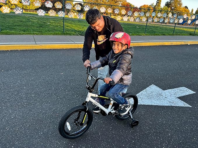 12 14 16 18 Inch Kids Bike BMX Style Bicycle with Training Wheels Coaster Brake for 1-10 Years Old Toddlers Boys Girls Multiple Colors