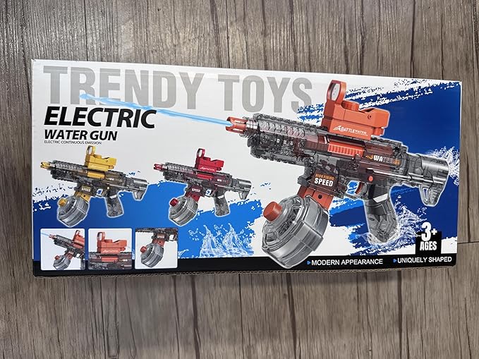 2025 Electric Water Guns for Adults Kids, Automatic Water Gun Toy for Kids Ages 4-8 8-12, Large Capacity High Power, 32ft Ultra-Long Range, Summer Pool Outdoor Beach Water Toys for Boys Girls（Red）