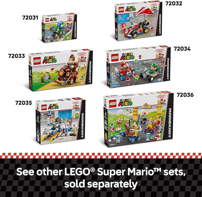 LEGO Super Mario: Mario Kart Donkey Kong & DK Jumbo - Collectible Toy Building Set for Kids, Boys and Girls, Ages 8+ - Nintendo Donkey Kong and Mario Kart Toy for Fans - Gift Idea - 72033