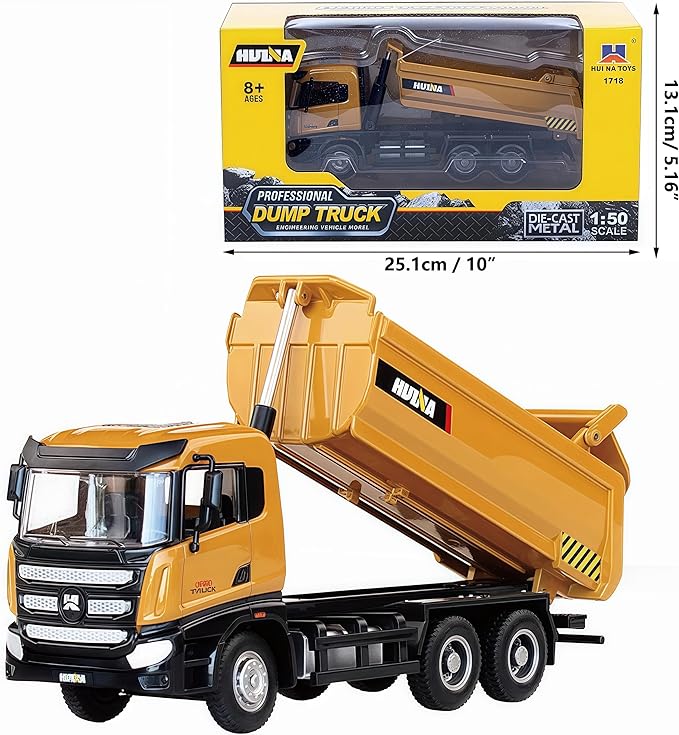 Gemini&Genius Truck Toy for Kids, Construction Vehicle Dump Truck Toy, Heavy Duty Alloy Construction Vehicle Toys, 1:50 Scale Diecast Site Dumper, Toy Trucks for Kids