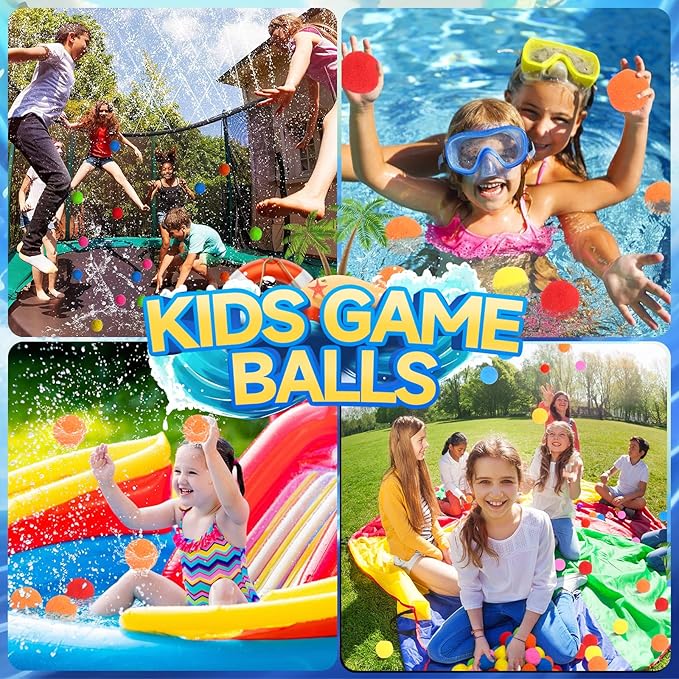 90 Pcs Reusable Water Balls, Reusable Water Balloons for Outdoor Toys and Games, Water Toys for Kids and Adults Boys and Girls - Summer Balls for Pool and Backyard Fun