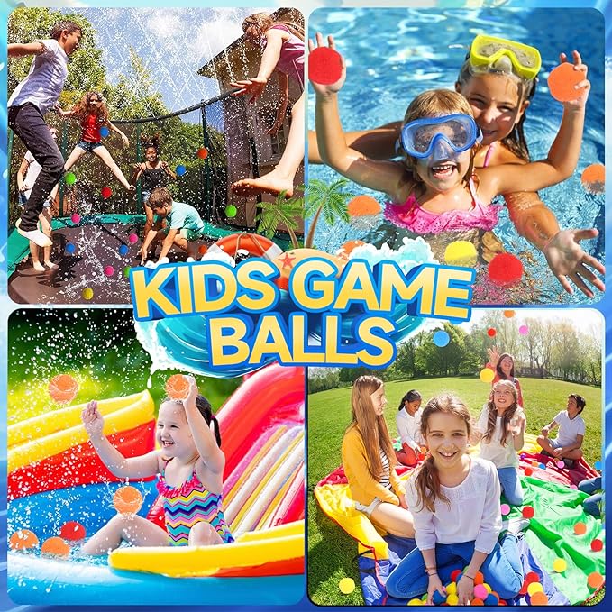 90 Pcs Reusable Water Balls, Reusable Water Balloons for Outdoor Toys and Games, Water Toys for Kids and Adults Boys and Girls - Water Balloon for Pool and Backyard Fun (90 Pcs)