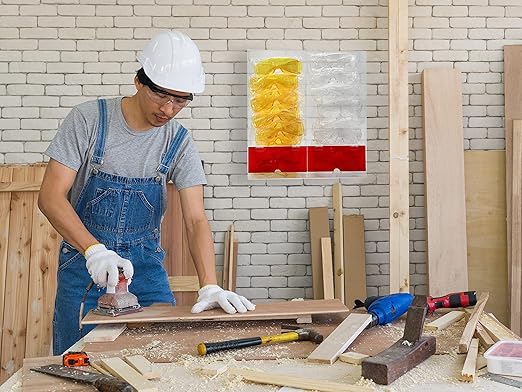 CiaoHER Large Wall Mount Acrylic Safety Glasses Dispenser, 2 Compartment