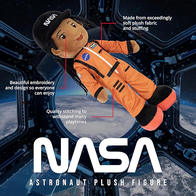 Playtime by Eimmie - 14' Kaylie NASA Doll - Soft Baby Doll - Astronaut Plush Washable Doll - Space Stuffed Toy for 2 Year Old Girls & Boys, Toddler & Infants