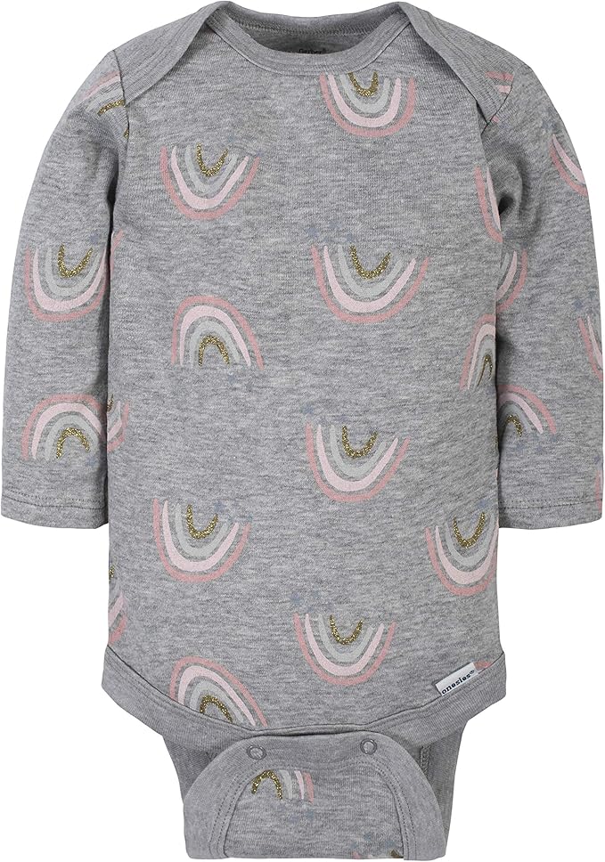 Gerber Baby Girls' 6-Pack Long-Sleeve Onesies Bodysuits