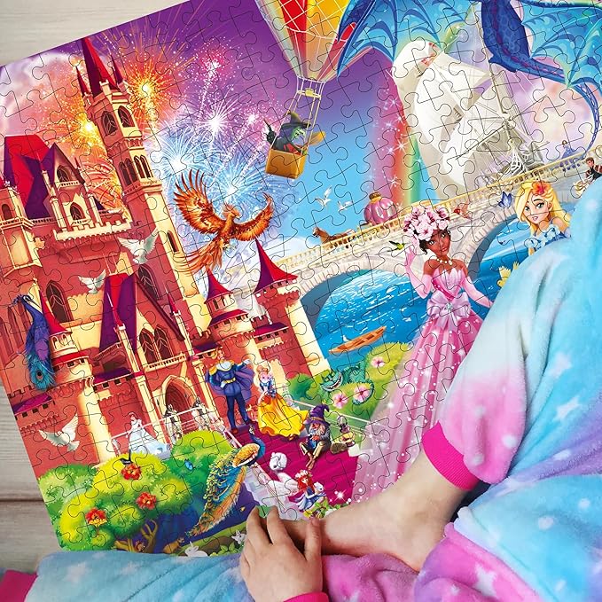 QUOKKA 300 Pieces Puzzles for Kids Ages 10-12 - 3X Set Floor Jigsaw Puzzles for 8-10 yo - Toy for Learning Unicorn – Jigsaw Educational Game for Adult Family Boy and Girl