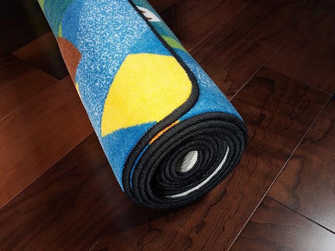 Flagship Carpets This is The Day The Lord Has Made Bible Worship Inspirational Multicolor Rug for Children's Classroom Carpet or Daycare Activity Area, 7'6" x 12', Rectangle