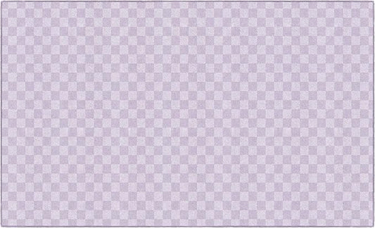 Flagship Carpets Schoolgirl Style Lavender Checkerboard Educational Area Rug for Kids Room Seating Décor, Children's Classroom, Play Carpet for Teaching and Playroom, 7'6" x 12', Purple