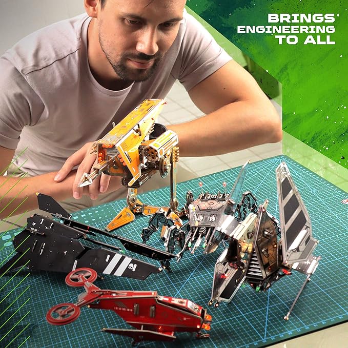 DIY Robot Building Kit - MAT002 Wipe Racer - Science Kid STEM Toys - Educational Robotics Kits for Kids - Printed Circuit Board Set - Build Your Own Robotic Helicopter - Engineering Toy Kit