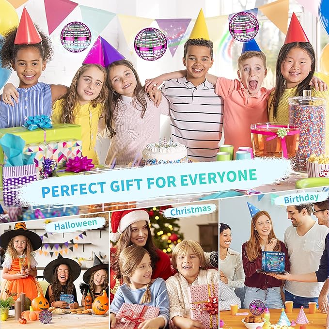 2025 AI Flying Orb Ball Toys, Hand Controlled Boomerang Hover Ball, Mini Drone Cosmic Globe Fidget Spinning Kids Adults Outdoor Fly Toy Christmas Birthday Gift for Boys Girls 6 7 8 9 10+ Year Old