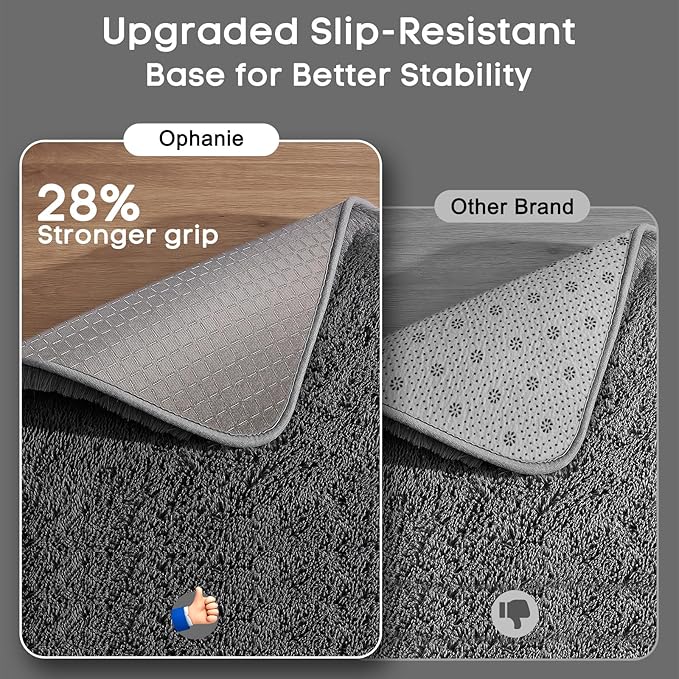 Ophanie Area Rugs 9x12 Living Room, Large Grey Bedroom Carpet, Big Shag Indoor Thick Soft Nursery Rug, Gray Fluffy Carpets for Boy and Girls Room Dorm Home Decor Aesthetic