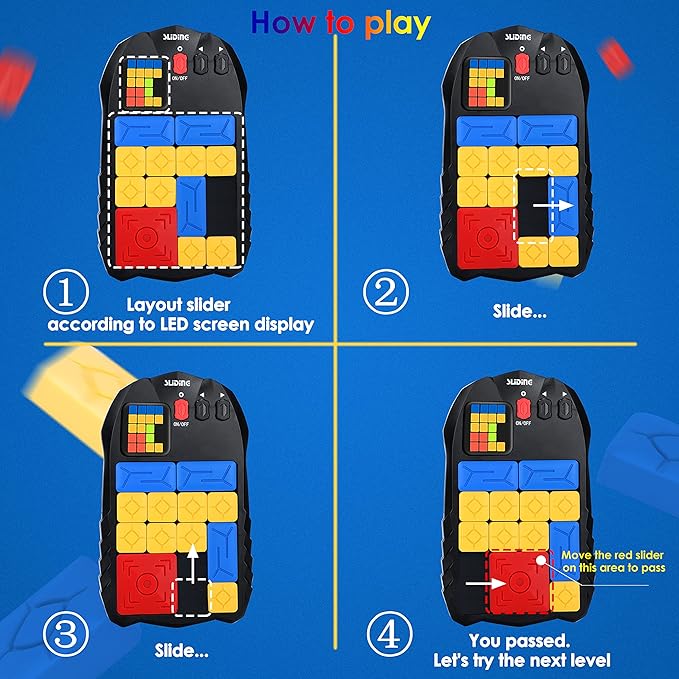 Super Slide Games, Puzzle Games - with 500+ Levels, Electronic Brain Games - STEM Learning Toy, Brain Teaser Puzzle Fun for All Ages