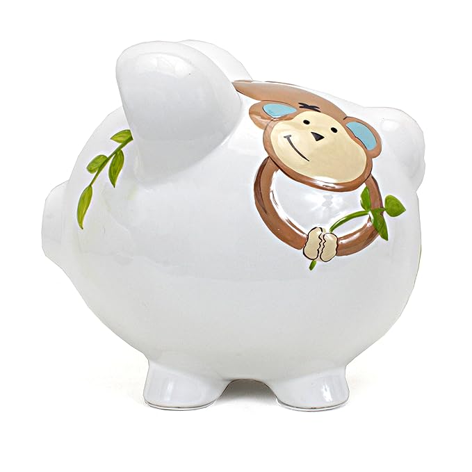 Child to Cherish Ceramic Piggy Bank for Boys (Jungle Jack)