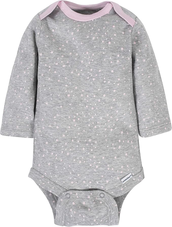 Gerber Baby Girls' 6-Pack Long-Sleeve Onesies Bodysuits