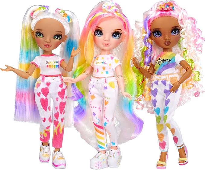 Rainbow High Color & Create Fashion DIY Doll with Washable Rainbow Markers, Purple Eyes, Curly Hair, Bonus Top & Shoes. Color, Create, Play, Rinse and Repeat. Creative 4-12+
