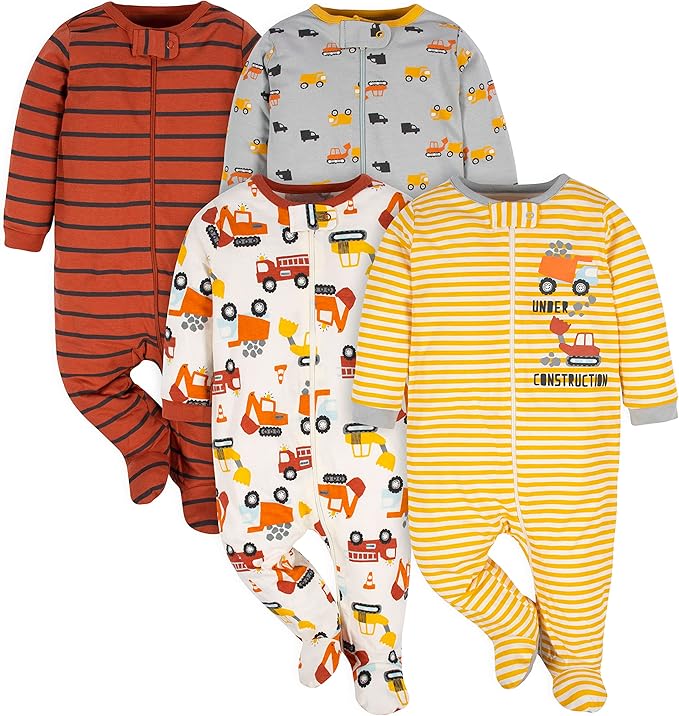 Gerber Baby Boys 4 Pack Sleep 'N Play Footie
