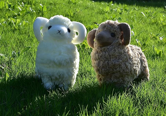 BABOLI Cuddly Sheep Stuffed Animal Adorable Fluffy Plush Sheep Toy Super Soft and Cute Lamb Doll Pretty Sweet Gifts for Kids Boys and Girls Present for Birthday or Party 10 Inches