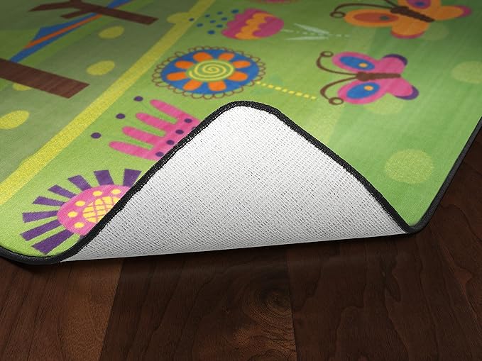 Flagship Carpets This is The Day The Lord Has Made Bible Worship Inspirational Multicolor Rug for Children's Classroom Carpet or Daycare Activity Area, 7'6" x 12', Rectangle