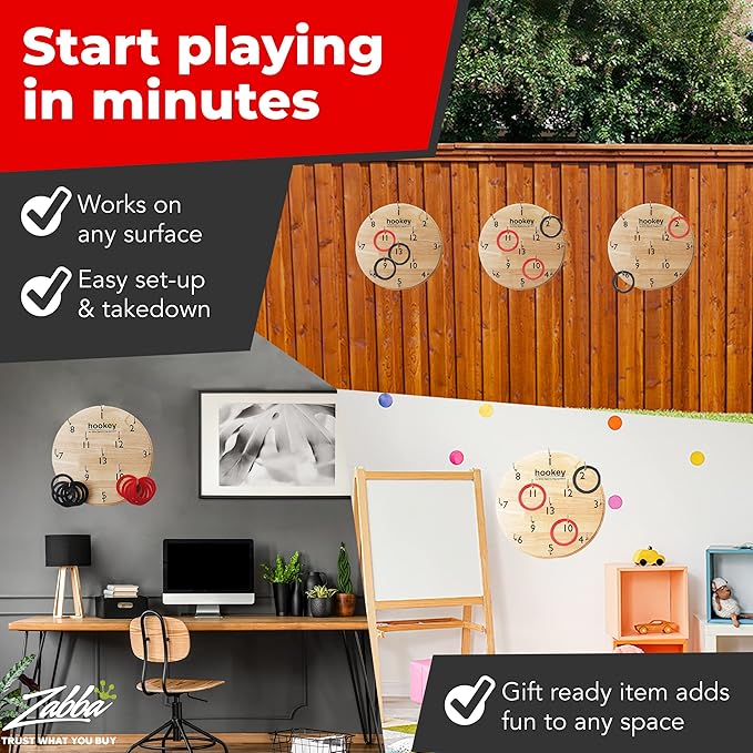 Elite Sportz Ring Toss Game -Games for Man Caves, Apartments, and Outdoor Fun - Gift for Adults and Kids - Indoor & Outdoor Games for Family and Friends - Dorm Games, Party Games, Gifts for Men Women