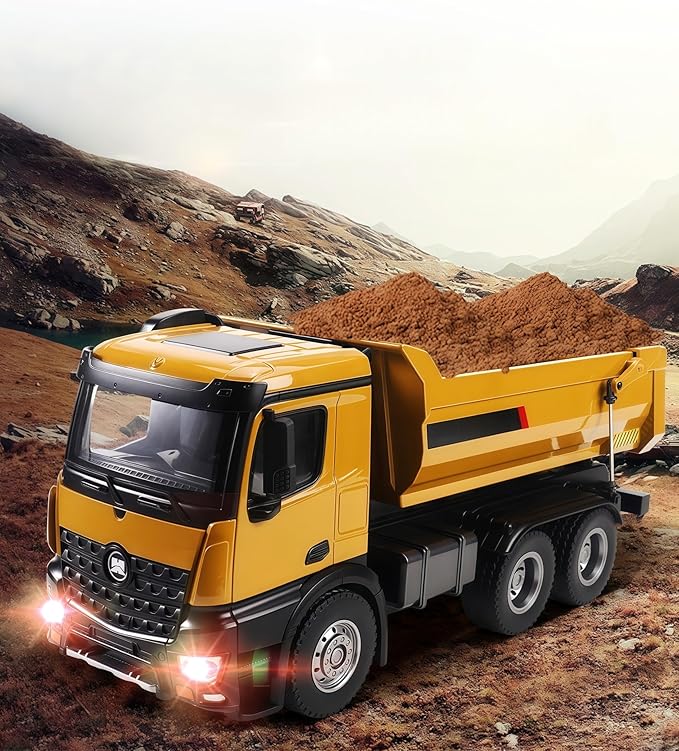 Gemini&Genius Truck Toy for Kids, Construction Vehicle Dump Truck Toy, Heavy Duty Alloy Construction Vehicle Toys, 1:50 Scale Diecast Site Dumper, Toy Trucks for Kids