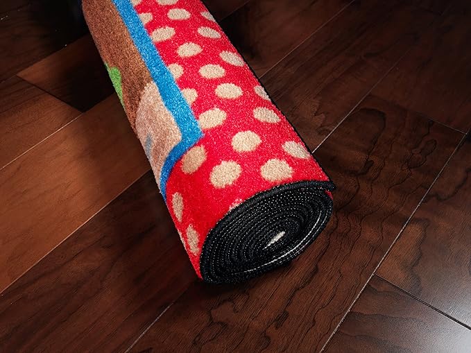 Flagship Carpets Kids and Baby Non Slip Area Rug for Home Learning or Classroom Carpet, Playroom or Kids Bedroom Mat, 3' x 5', Cutie Jungle