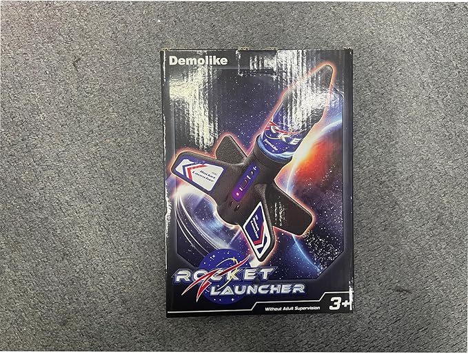 Rocket Launcher for Kids Automatic Launch 200 Feet Air Rocket Toy for Boy 10 Years Old Air Rocket with Safety Parachute and LED Outdoor Rocket Kits Toys Gifts for Kids Age 5 6 7 8 9 10 11 12