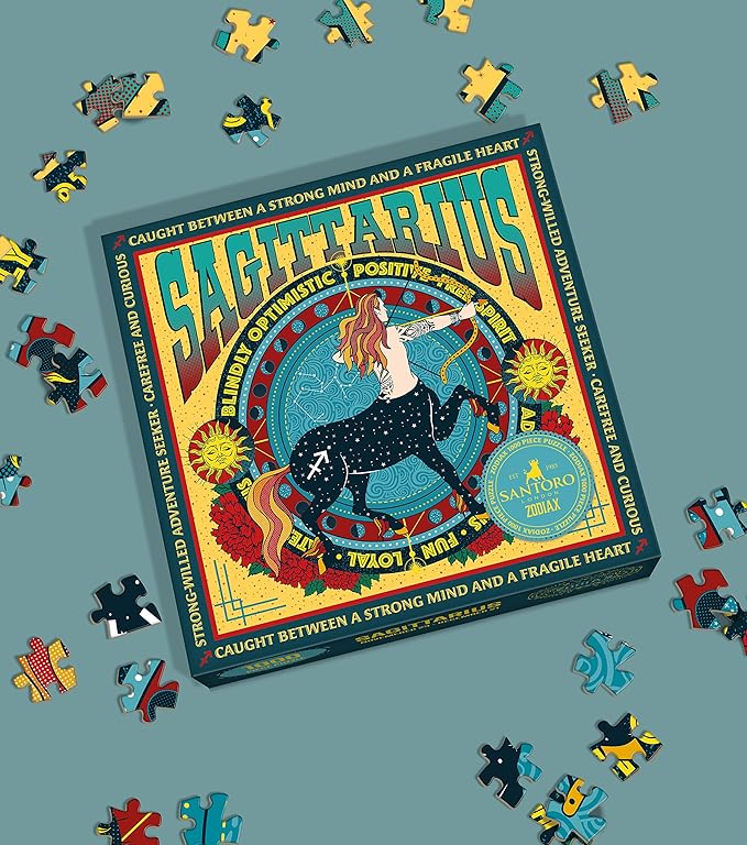 Zodiax - 1000 Piece Jigsaw Puzzle - Sagittarius - Fun Birthday Gift For Kids, Adults | Astrology Gifts for Women and Men | Zodiac Horoscope Puzzle