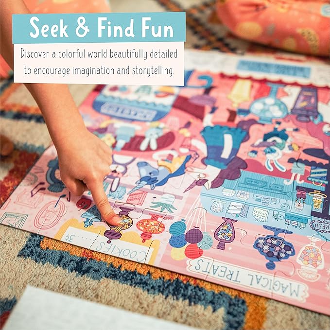 Children’s Jigsaw Puzzle | Unique Unicorn Art | Educational Gift for Kids 3-8, Unicorn Soda Shop - 48 Piece