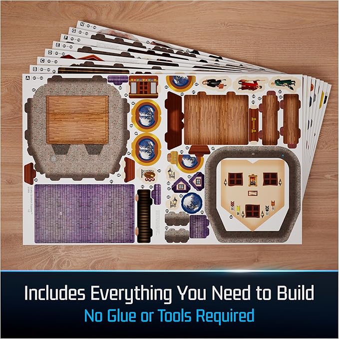 4D Build, Harry Potter Diagon Alley 3D Model Kit with 4 Buildings, Harry Potter Collectibles & Desk Décor, Adult Puzzle, Building Toys, 3D Puzzles for Adults & Teens, 287 Pieces, for Ages 12 & Up