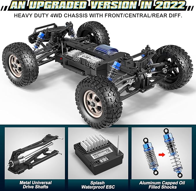 HAIBOXING 2995 Remote Control Truck 1:12 Scale RC Buggy 550 Motor Upgrade Version 42KM/H High Speed RC Cars, Electric Powered 4X4 Off-Road RTR Ideal Hobby for Kids& Adults 40+ Min Play