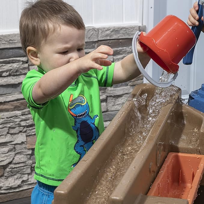 Step 2 Pump & Splash Discovery Pond Water Table, Kids Water Sensory Activity Pool, Summer Outdoor Toys, 10 Piece Toy Accessories, For Toddlers 2+ Years Old