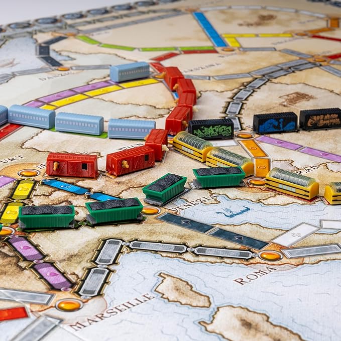 Remarkable Railcars - Deluxe Board Game Train Set | Upgraded Player Pieces for Ticket to Ride and Other Adult, Family, and Kids Train Board Games