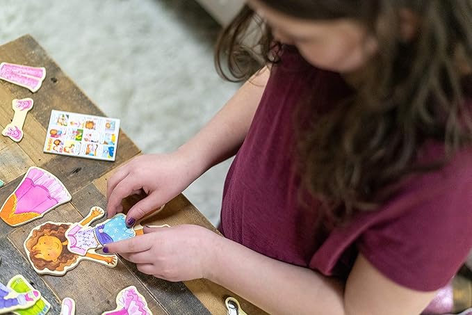 Bendon TS Shure Daisy Girls 40-Piece Wooden Magnetic Dress Up Doll 50463