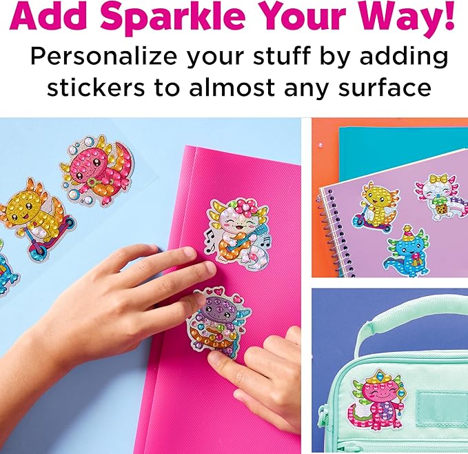 Creativity for Kids Big Gem Diamond Painting Kit: Axolotl Stickers & Suncatcher Kit - Diamond Painting Kits for Kids, Boys and Girls Art & Craft Kit Age 6-8+, Axolotl Toys and Christmas Gifts for Kids