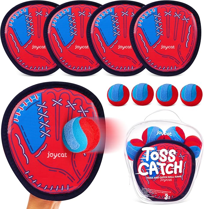 JoyCat Toss and Catch Ball Game Set,Sticky Toddler Baseball Training Glove,Beach Toys Yard Games,Kids Outdoor Games for Adults and Family,Outside Toys for 3 4 5 6 7 8 9 10+Year Old Boys Girls Gifts