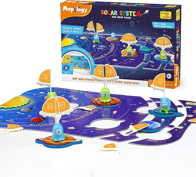 Imagimake Mapology Solar System for Kids | Educational Toys for Kids 5-7 | Space Toys | Puzzles for Kids Ages 4-8 | 6 Year Old Boy Gifts & Girl Gifts