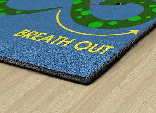 Flagship Carpets Figure Eight Snake Childrens Time Out Classroom Entryway or Home Door Mat or Small Area Rug, 30" x 30", Rectangle