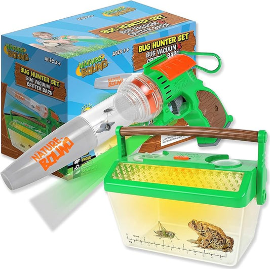 Nature Bound Bug Catcher Vacuum with Light Up Critter Habitat Case | Eco-Friendly Exploration Toys Gifts for Boys Girls | Complete Kit for Kids Includes Vacuum and Cage | Outdoor Toys for Kids |