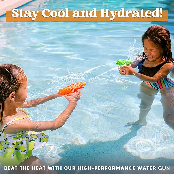 Sloosh 24 Packs Water Gun Party Favors, Assorted Colors Mini Water Blasters Summer Squirt Soaker Fighting Beach Pool Toys for Kids
