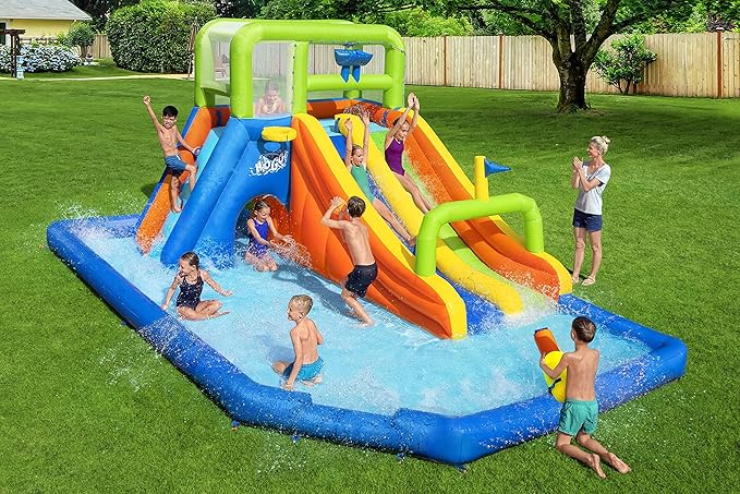H2OGO! 19'8" x 12'4" x 8'8" Wild Tide Mega Water Park