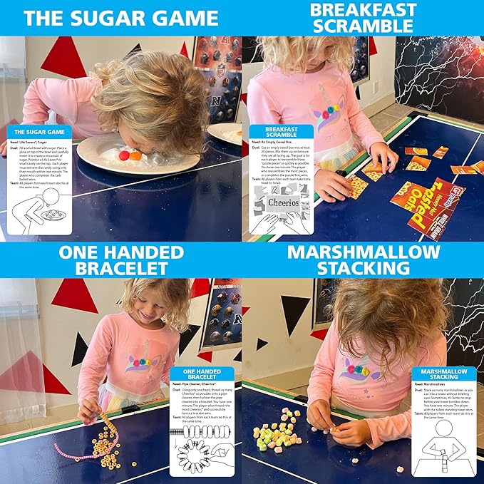 Funwares Minute of Fun Game - Minute to Win It Games for Kids, Adults, Teens, Families, Game Night, Gift for Home, Birthdays, or Travel. 2-12 Players! Home Edition, 218 Challenges!